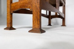 Shapland & Petter. A Good Arts & Crafts Oak Double Piano Stool or Window Seat - Thumbnail 10