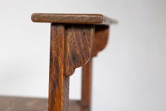 Shapland & Petter. A Good Arts & Crafts Oak Double Piano Stool or Window Seat - Thumbnail 15