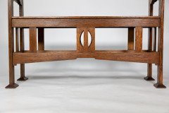 Shapland & Petter. A Good Arts & Crafts Oak Double Piano Stool or Window Seat - Thumbnail 18