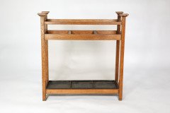 A Simple Arts & Crafts Oak umbrella and stick stand - Thumbnail 2