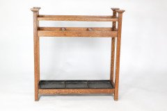A Simple Arts & Crafts Oak umbrella and stick stand - Thumbnail 6