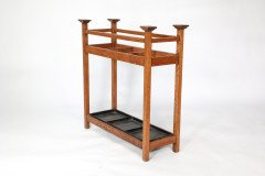 A Simple Arts & Crafts Oak umbrella and stick stand - Thumbnail 8