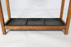 A Simple Arts & Crafts Oak umbrella and stick stand - Thumbnail 16