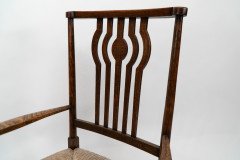 Liberty & Co., Arts & Crafts Oak Armchair with Rush Seat - Thumbnail 7