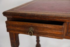 Bruce James Talbert for Gillow & Co., Gothic Revival Oak Writing Table - Thumbnail 19
