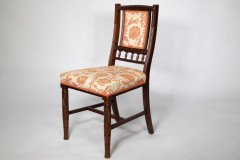 Bruce Talbert Attributed, Set of four fine quality aesthetic movement walnut dining chairs - Thumbnail 4