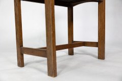 Arts & Crafts Oak piano stool with raised sides - Thumbnail 18