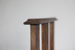 Arts & Crafts Oak piano stool with raised sides - Thumbnail 21