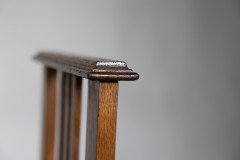 Arts & Crafts Oak piano stool with raised sides - Thumbnail 22