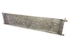 George Jack for Longden & Co., Arts & Crafts Cast Iron Plated Copper & Cipollino Marble Fireplace - Thumbnail 2