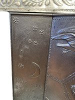 George Jack for Longden & Co., Arts & Crafts Cast Iron Plated Copper & Cipollino Marble Fireplace - Thumbnail 10