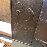 George Jack for Longden & Co., Arts & Crafts Cast Iron Plated Copper & Cipollino Marble Fireplace - Thumbnail 11