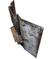 George Jack for Longden & Co., Arts & Crafts Cast Iron Plated Copper & Cipollino Marble Fireplace - Thumbnail 13
