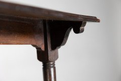 An Aesthetic Movement Walnut Two-tier Side Table with Canted Corners on Fine Ring Turned Legs - Thumbnail 12