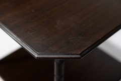 An Aesthetic Movement Walnut Two-tier Side Table with Canted Corners on Fine Ring Turned Legs - Thumbnail 8