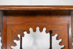 Liberty & Co. Arts & Crafts walnut centre table with arched aprons - Thumbnail 7
