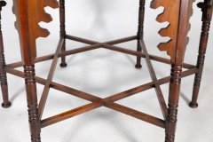 Liberty & Co. Arts & Crafts walnut centre table with arched aprons - Thumbnail 12