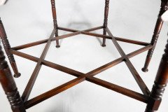 Liberty & Co. Arts & Crafts walnut centre table with arched aprons - Thumbnail 13