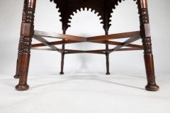 Liberty & Co. Arts & Crafts walnut centre table with arched aprons - Thumbnail 14