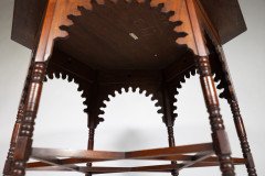 Liberty & Co. Arts & Crafts walnut centre table with arched aprons - Thumbnail 10