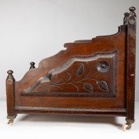 An Aesthetic Movement Walnut Coal Box - Thumbnail 4