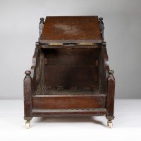 An Aesthetic Movement Walnut Coal Box - Thumbnail 5