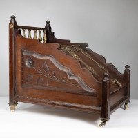 An Aesthetic Movement Walnut Coal Box - Thumbnail 3