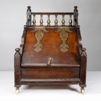 An Aesthetic Movement Walnut Coal Box - Thumbnail 2