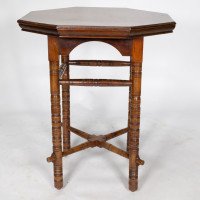 Bruce Talbert for Gillows, Aesthetic Movement Walnut Octagonal Table #2 - Thumbnail 3