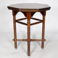 Bruce Talbert for Gillows, Aesthetic Movement Walnut Octagonal Table #2 - Thumbnail 4