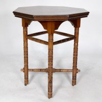 Bruce Talbert for Gillows, Aesthetic Movement Walnut Octagonal Table #2 - Thumbnail 6