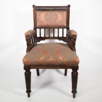 George Faulkner Armitage Attributed, an Aesthetic Movement Mahogany Armchair - Thumbnail 2