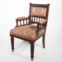 George Faulkner Armitage Attributed, an Aesthetic Movement Mahogany Armchair - Thumbnail 4