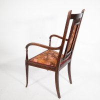 George Walton for John Rowntree's Cafe & Miss Cranston Tearooms. Arts & Crafts Walnut Armchair - Thumbnail 16