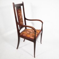 George Walton for John Rowntree's Cafe & Miss Cranston Tearooms. Arts & Crafts Walnut Armchair - Thumbnail 5