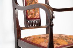 George Walton for John Rowntree's Cafe & Miss Cranston Tearooms. Arts & Crafts Walnut Armchair - Thumbnail 12