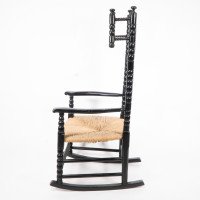Philip Webb (style Of). An Ebonized 'Turner's' Rocking Chair - Thumbnail 7