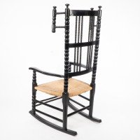 Philip Webb (style Of). An Ebonized 'Turner's' Rocking Chair - Thumbnail 8