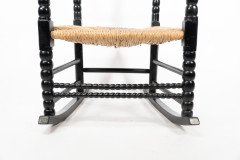 Philip Webb (style Of). An Ebonized 'Turner's' Rocking Chair - Thumbnail 10