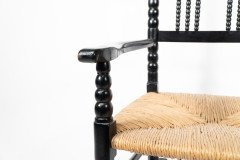 Philip Webb (style Of). An Ebonized 'Turner's' Rocking Chair - Thumbnail 12