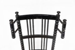 Philip Webb (style Of). An Ebonized 'Turner's' Rocking Chair - Thumbnail 15