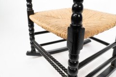 Philip Webb (style Of). An Ebonized 'Turner's' Rocking Chair - Thumbnail 17