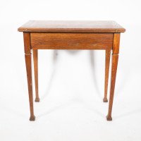 A Good Quality Arts & Crafts Single Drawer Card or Games Table - Thumbnail 5