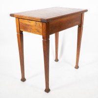 A Good Quality Arts & Crafts Single Drawer Card or Games Table - Thumbnail 6