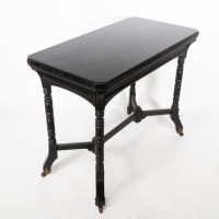 Charles Bevan for Marsh Jones & Cribb. Aesthetic Movement Walnut Ebonised Card Table - Thumbnail 3
