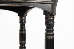 Charles Bevan for Marsh Jones & Cribb. Aesthetic Movement Walnut Ebonised Card Table - Thumbnail 11