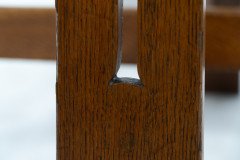 A Well-Crafted Stylish Arts & Crafts Oak Side Table with Stylised Floral Cut-outs - Thumbnail 14