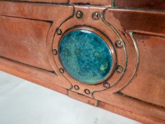 Archibald Knox for Liberty & Co. An Arts & Crafts copper mirror with Celtic interlacing - Thumbnail 2