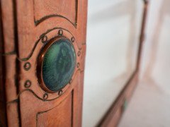 Archibald Knox for Liberty & Co. An Arts & Crafts copper mirror with Celtic interlacing - Thumbnail 4