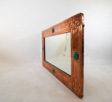 Archibald Knox for Liberty & Co. An Arts & Crafts copper mirror with Celtic interlacing - Thumbnail 5